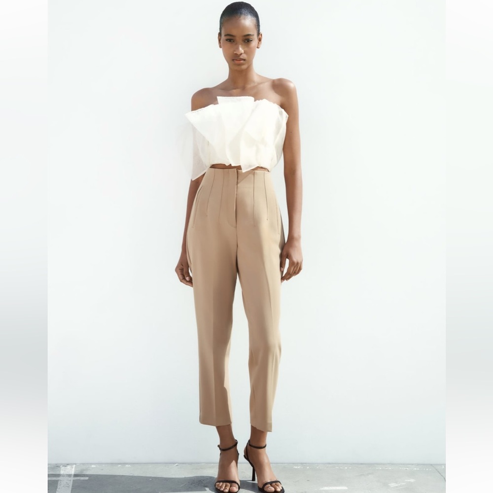 Zara high waisted trousers